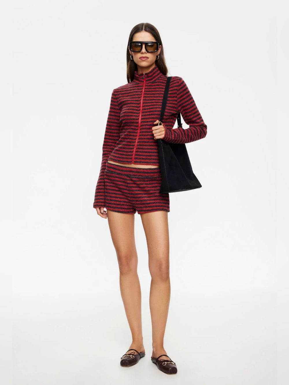 LIONESS | HOUSEWIFE KNIT SHORT | CRIMSON STRIPE | 1R